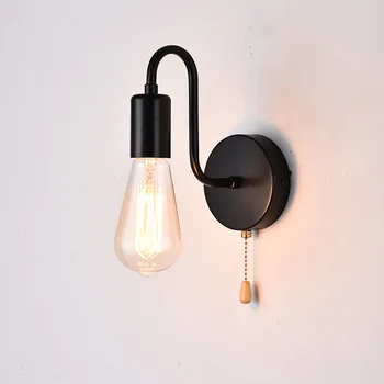 Скандинавский простой настенный светильник на молнии для гостиной, прикроватной тумбочки, спальни, кабинета, настенного светильника для прохода