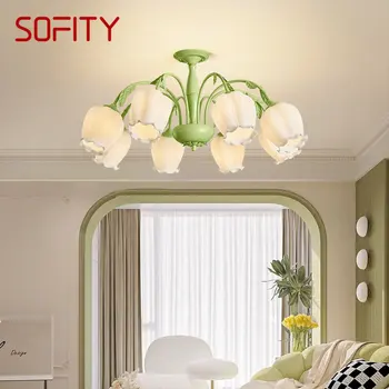 Современный подвесной светильник SOFITY Ретро дизайн Подвесной светодиодный потолочный светильник Промышленная креативная веревка для дома Спальни