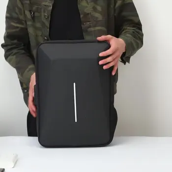 Сумка-футляр, повседневная деловая сумка через плечо, программатор, 15,6-дюймовый противоугонный компьютерный рюкзак, внешняя зарядка для мобильного телефона
