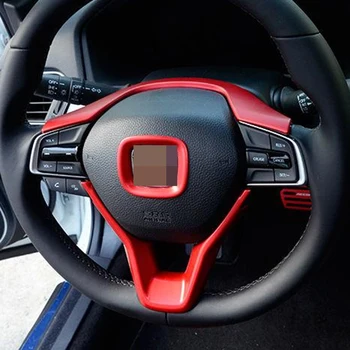 Цветная наклейка на Декоративную рамку рулевого колеса автомобиля из углеродного волокна ABS Модификация интерьера Honda CRV CR-V 2017-2021