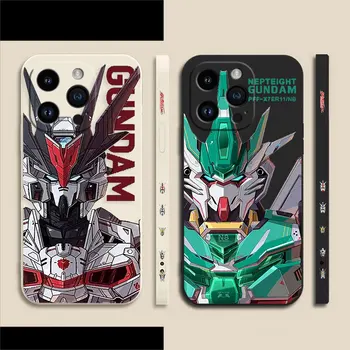 Чехол Для Телефона с Рисунком Аниме G-Gundam Cartoon Для Apple iPhone 14 13 12 11 Pro XS Max Mini X XR SE 7 8 6 15 Plus Цветной Жидкий Чехол Funda