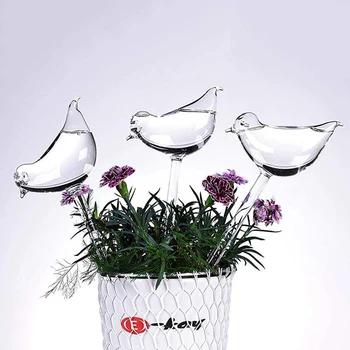 1 шт. Комнатное растение Автоматические Самополивающиеся Стеклянные лейки для птиц Декоративное устройство для полива цветов из прозрачного ПВХ