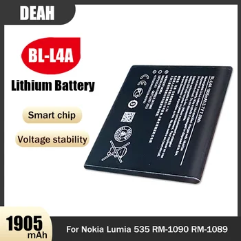 1ШТ 3,7 В 1905 мАч BL-L4A BL L4A BLL4A Перезаряжаемая Литиевая Батарея Для Microsoft Nokia Lumia 535 RM-1090 RM-1089 Dual 830 RM-984