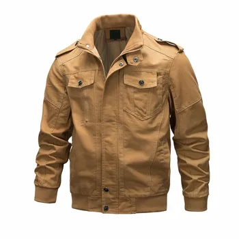 2023 Новая весенне-осенняя мужская повседневная куртка из чистого хлопка в стиле милитари, свободная рабочая одежда большого размера, пальто, Мужской топ, Размер M-6xl