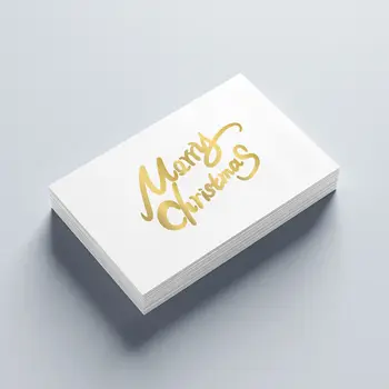 30 шт./ ШТ Мини-тиснение золотой фольгой простой дизайн рождественской открытки, пригласительный билет для скрапбукинга, подарочная открытка на День рождения, открытка с сообщением