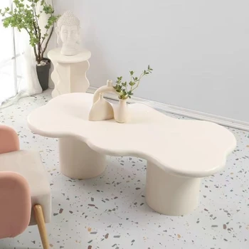 Nordic wabi-sabi wind неправильной формы низкий столик простой формы облачный журнальный столик домашняя маленькая квартира столик в форме конфет 테블블