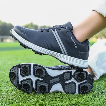 Водонепроницаемая обувь для гольфа; Мужская тренировочная одежда для гольфа; удобная обувь для ходьбы; уличные противоскользящие спортивные кроссовки