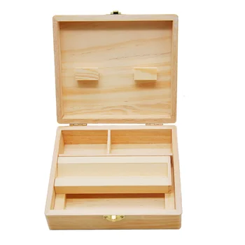 Деревянная коробка ручной работы премиум-класса, большая бамбуковая коробка для хранения принадлежностей для курения, тайник с выдвижным лотком, Гаджет для мужчин
