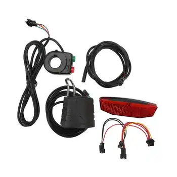 Комплект электрических велосипедных фонарей с длительным сроком службы Комплект передних и задних фонарей для электрического велосипеда для скутера 36-60 В