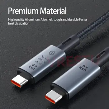 Линия передачи данных Безопасный плетеный кабель Стабильный сигнал Кабель дисплея USB-C-USB-C Аксессуары для AV-оборудования