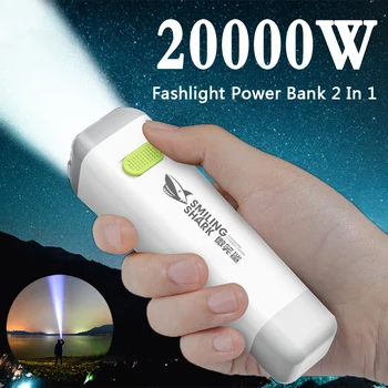 Мини-фонарик со светодиодной подсветкой, USB-аккумулятор для зарядки, портативный кемпинговый Водонепроницаемый фонарик дальнего действия 2 В 1