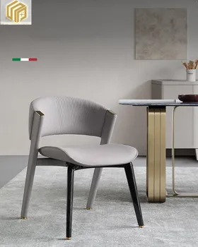 Современный простой бытовой итальянский чехол для сиденья из губки высокой плотности, дизайнерский стул со спинкой