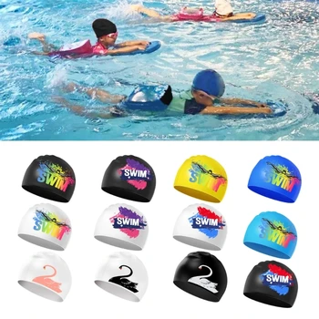 Утолщенная мультяшная плавательная шапочка с 3D рисунком, эластичный силикон, водонепроницаемые длинные волосы, уши, защищающие индивидуальность, плавательные шапочки LightweigDropshipping