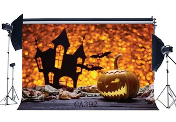 Фоновые изображения Ночи ужасов на Хэллоуин, Ореолы Боке, Блестящие пятна, Фон для фотосъемки Тыквенной сцены